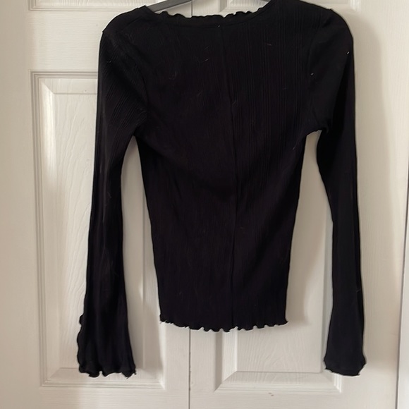Intimately Free People Womens Size Medium Black Bell Sleeve - Picture 4 of 5